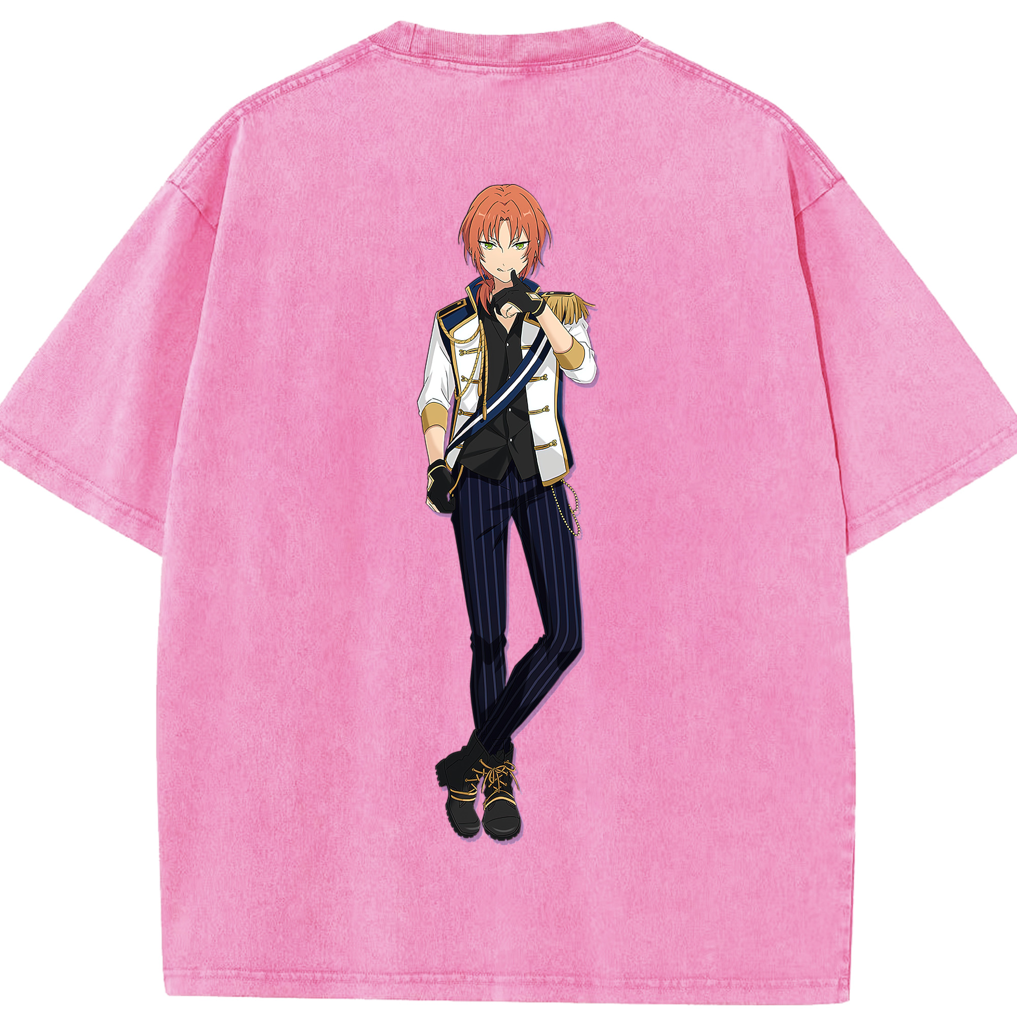 （画像用） あんさんぶるスターズ! Ensemble Stars 綿100% ヴィンテージ風 半袖Tシャツ（背面プリント）